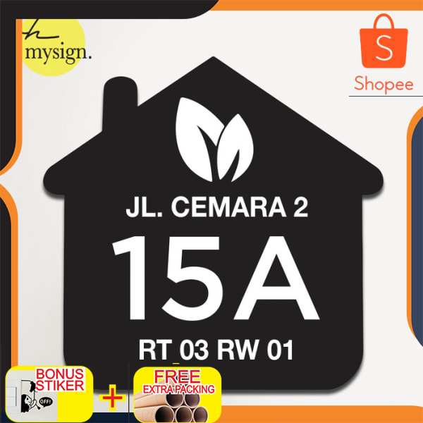 

Custom Nomor Rumah Akrilik Timbul | Plat Nomor Acrylic Bagus 20x20 Elegan