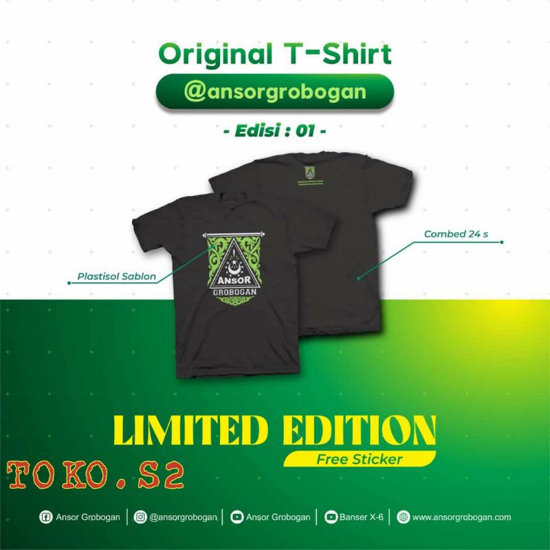 kaos ansor/ansor grobokan/ansor indonesia
