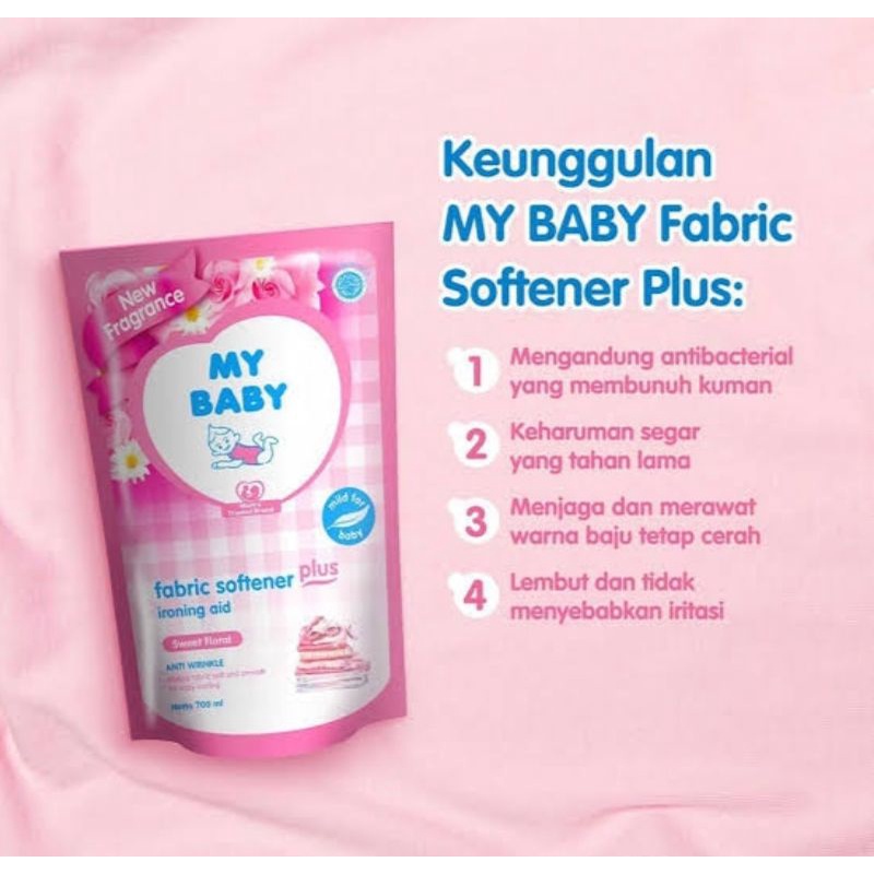 My Baby Fabric Softener Plus Ironing Aid 1500ml - MyBaby Pelembut Baju Bayi - Pelembut Pakaian Bayi - Pengharum Pakaian