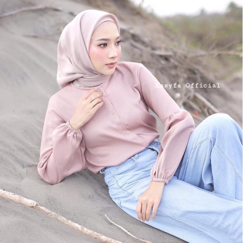 MAUDI TOP // GONNA BASIC TOP BLOUSE BALON FULL KANCING