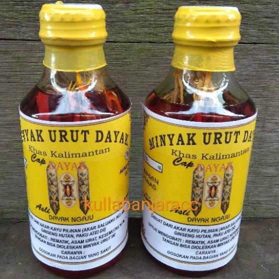 minyak urut minyak gosok dayak khas kalimantan asli murah berhologram ukuran sedang-Minyak