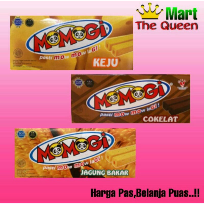 

Momogi 1 Box rasa coklat,keju,jagungung bakar isi 20 pcs @ 6 gram/SIIP snack 1 Box