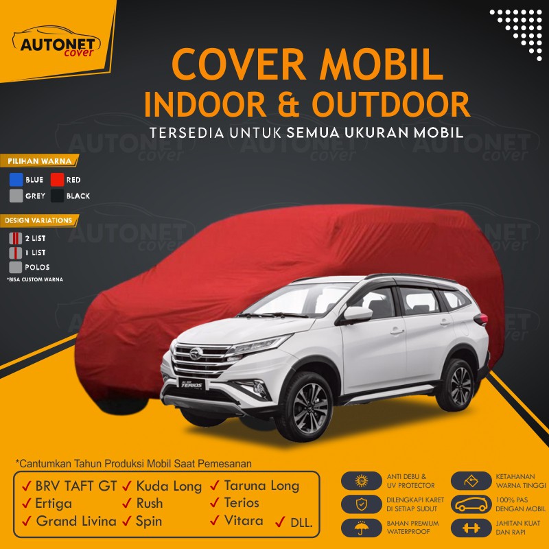 Cover Mobil Outdoor Daihatsu Terios premium Autonet body cover mobil Taruna Long Spin Rush Vitara