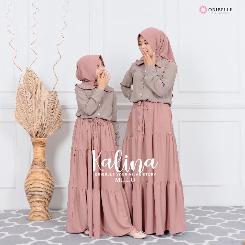 SETELAN ROK &amp; BLUS SET HIJAB KALINA  BY ORIBELLE