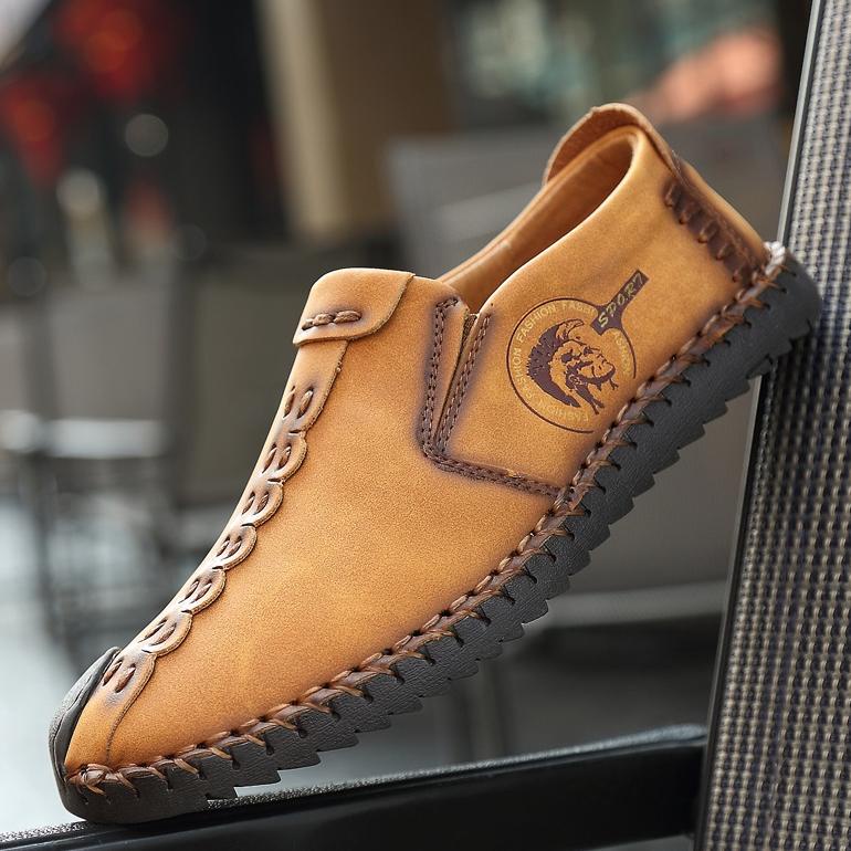 GDI.10Jn22ᵟ– 100% KULIT ASLI Import Sepatu Sneaker Pria Import Loafer Slip On Kulit Sapi Kasual Sepa