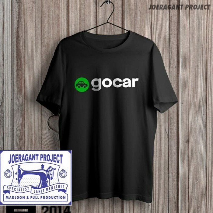 Kaos Tshirt Baju Obral Murah Combed 30S Distro GoCar polos custom indonesia pria wanita keren kata l