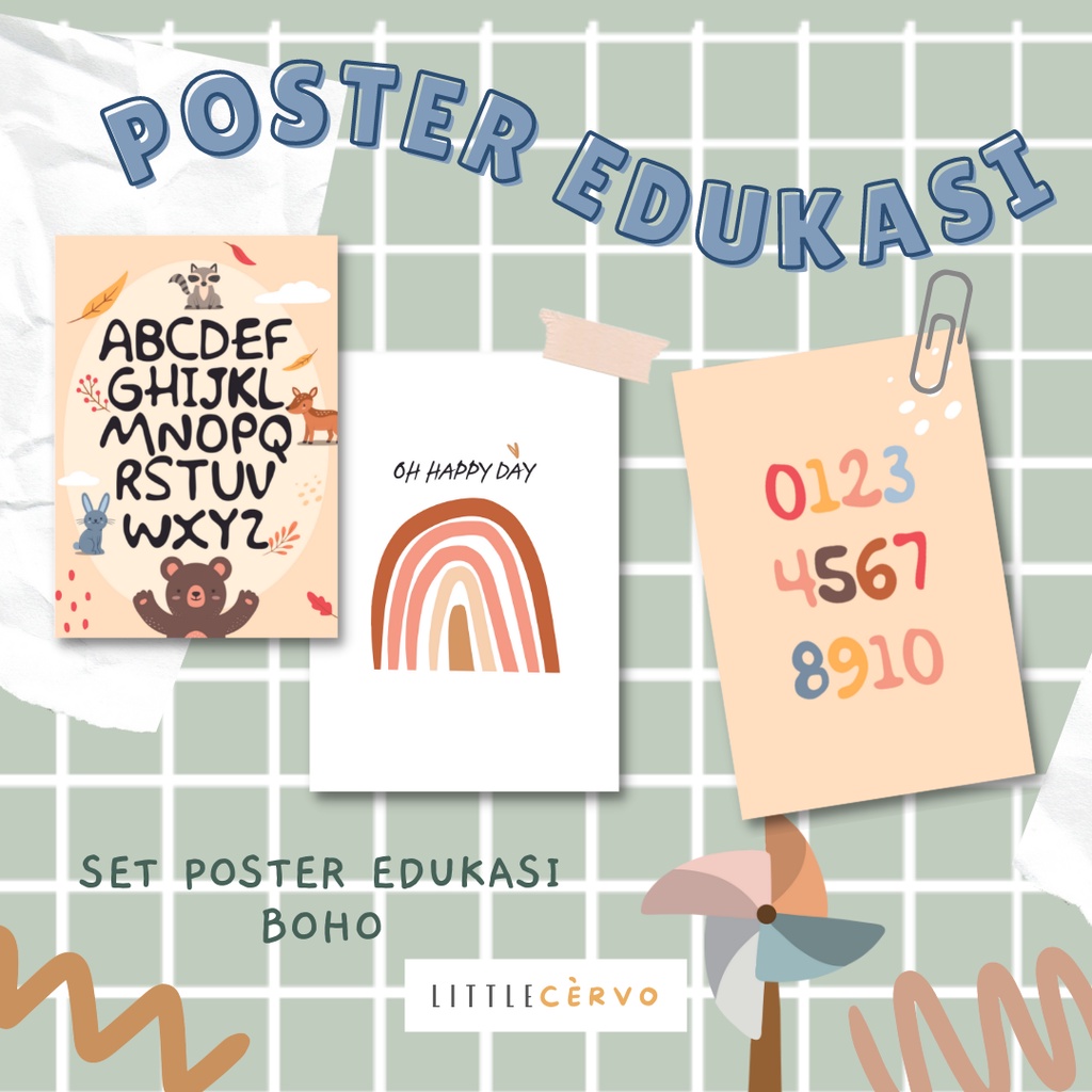 PAKET POSTER EDUKASI ANAK / WIPE & CLEAN / TODDLER POSTER / POSTER BELAJAR ANAK / PREMIUM POSTER