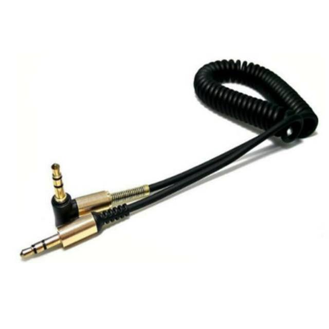 Kabel AUX Audio Extender Jack 3.5mm Male to Male HiFi Bentuk L 1M Termurah