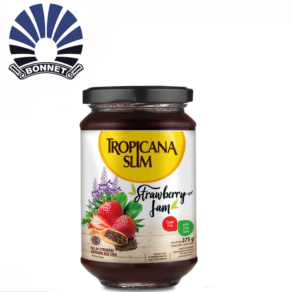 

Tropicana Slim Strawberry Jam 375g - Selai Stroberi Bebas Gula