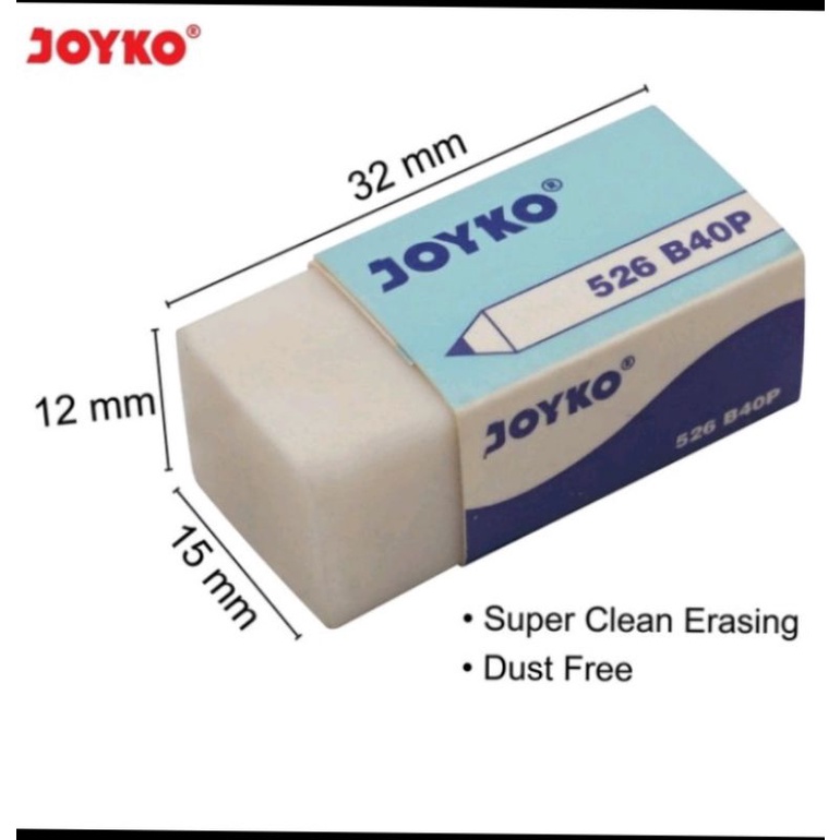 

PENGHAPUS PENSIL JOYKO PUTIH ERASER 526 B40 TERLARIS KECIL