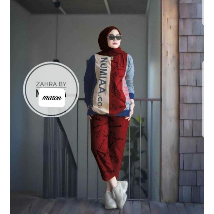 Set celana / Set Numia / Set celana 7per8 / Baju setelan wanita