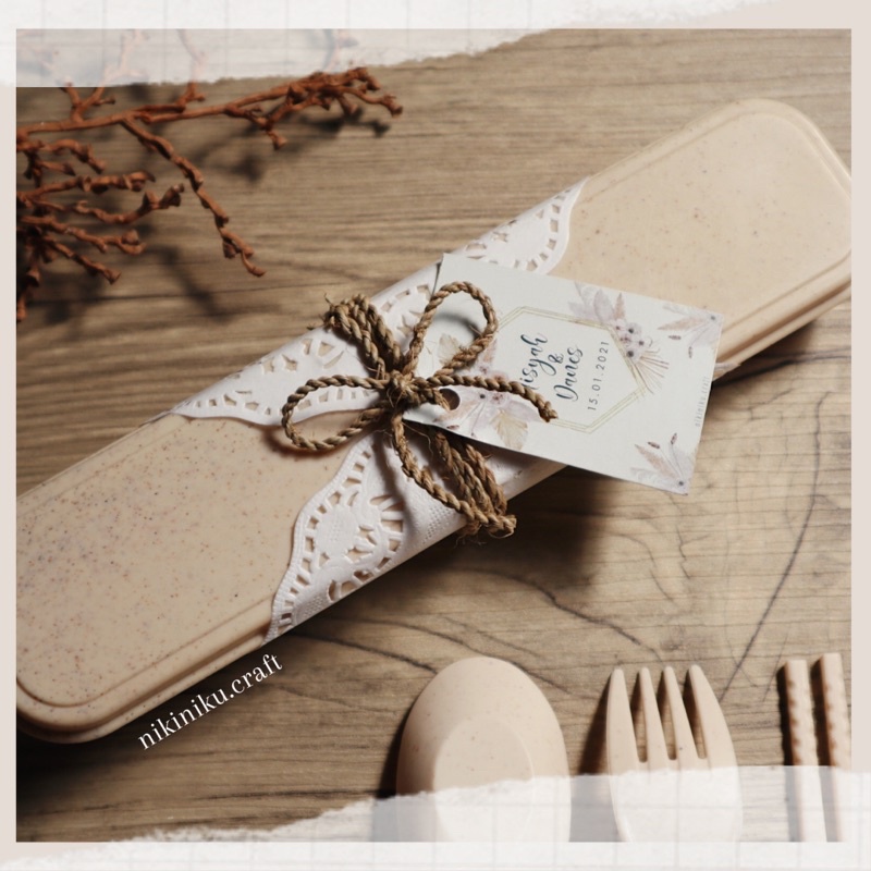 SOUVENIR SENDOK GARPU / SOUVENIR MURAH / HAMPERS / CUTTERLY SET / SENDOK GARPU JERAMI