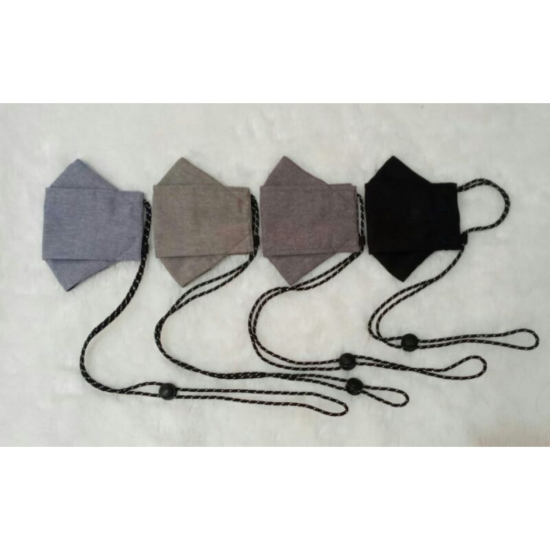 Masker kain Evo 4D Tali Prusik / Motip Denim Series