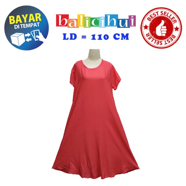 BALICIHUI DASTER PAYUNG BALI DRESS BALI POLOS JUMBO FIT TO XL