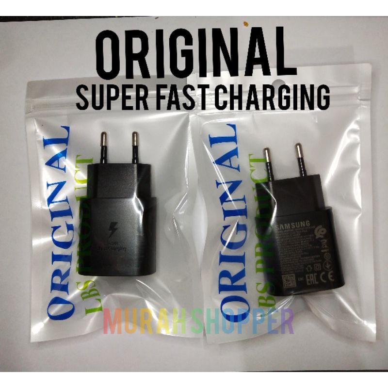 SAMSUNG NOTE 20 ULTRA.S21 ULTRA .KEPALA CHARGER  SUPER FAST CHARGING 25W ORIGINAL.BERGARANSI 1 BULAN