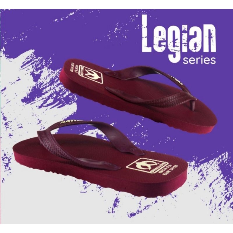 Sandal jepit Swallow Legian Maroon nomor 9.5