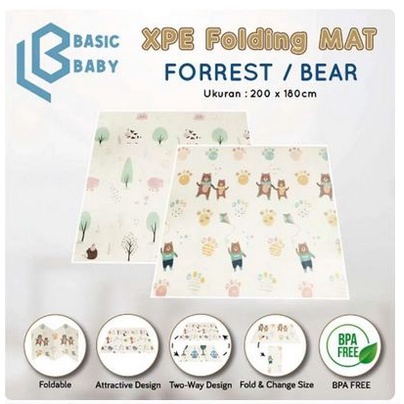 BASIC BABY XPE FOLDING PLAYMAT MAINAN BAYI/ MATRAS/KARPET BERMAIN ANAK / karpet lipat / mugu / mooimom / karpet anak