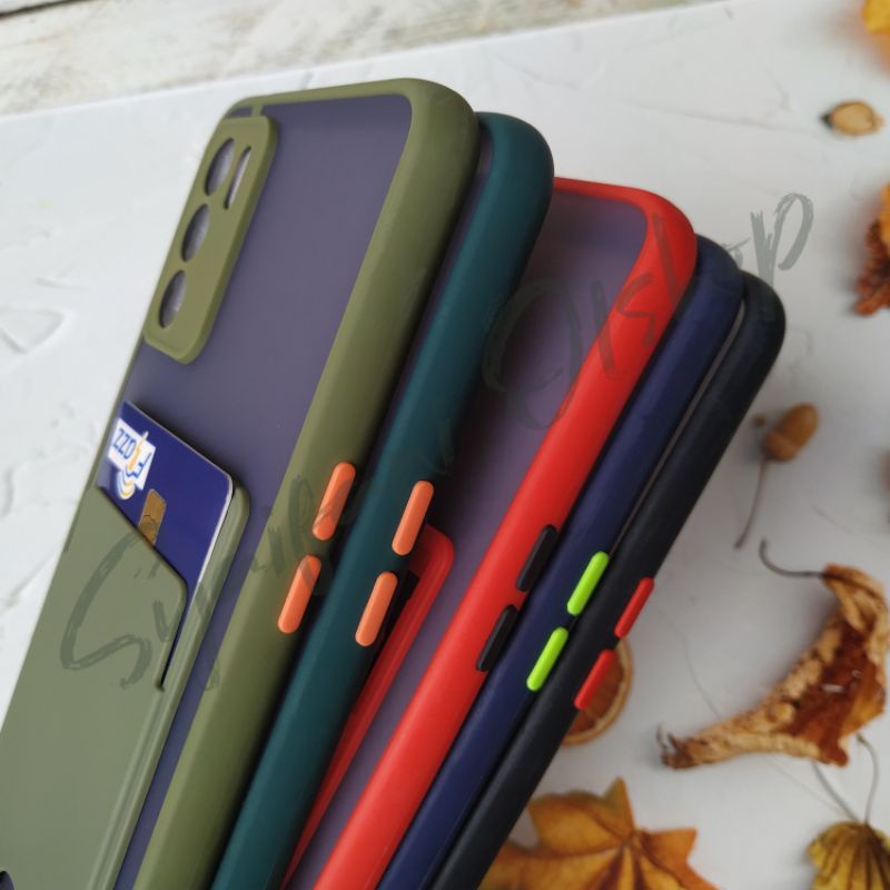 Card Case Oppo A16 / CPH2269 Case Slot Kartu Protection Camera