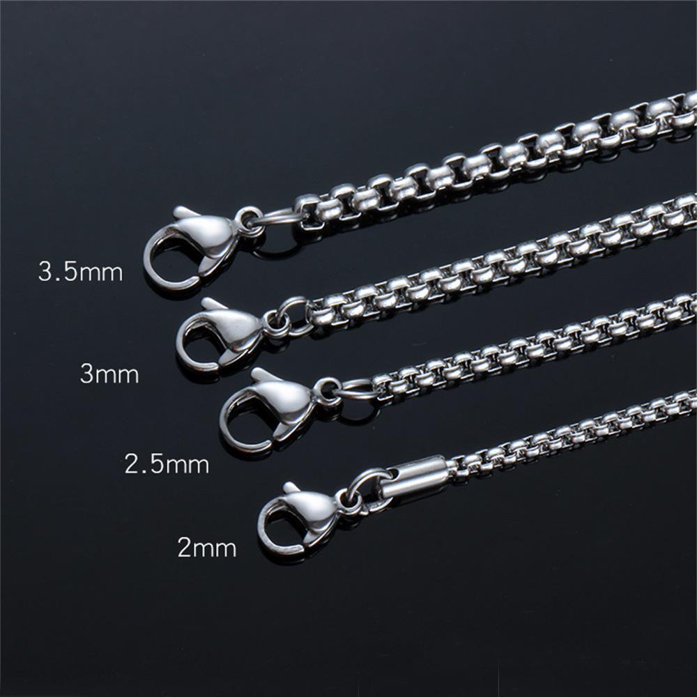 Wonder Kalung Stainless Steel Pesta Wanita Pria Pernyataan Warna Silver