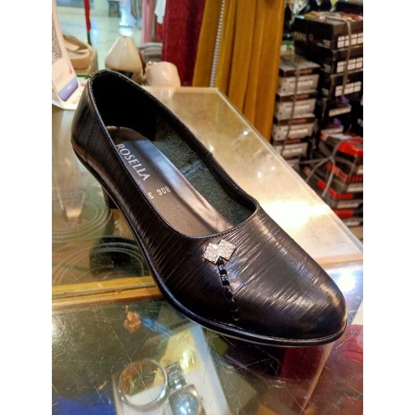 SEPATU KULIT ASLI HEELS 5CM WANITA