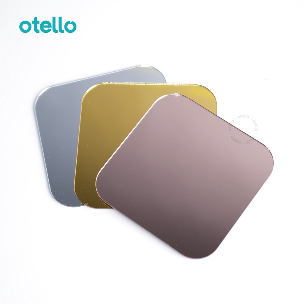 Otello Coaster Akrilik Mirror Acrylic Tatakan Gelas Properti Foto Props Foto Dekorasi Alas Minuman Aesthetic Premium