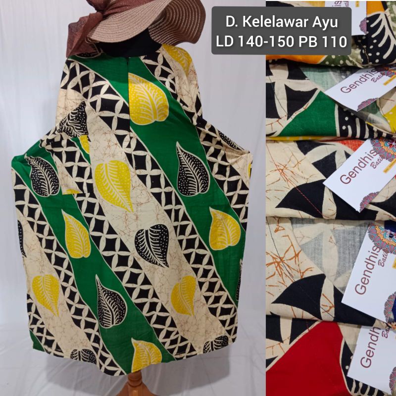 daster batik kelelawar jumbo XXXL LD 140 busui, bahan rayon super tebal dan adem busui-3