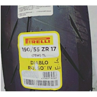 Ban Luar Motor Pirelli 190 55 ZR 17 DIABLO ROSSO 4 IV RADIAL MOGE ORIGINAL BARU