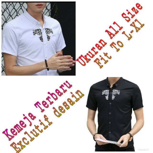 Kemeja Hem Pria Lengan Pendek Pria Virgo 2warna