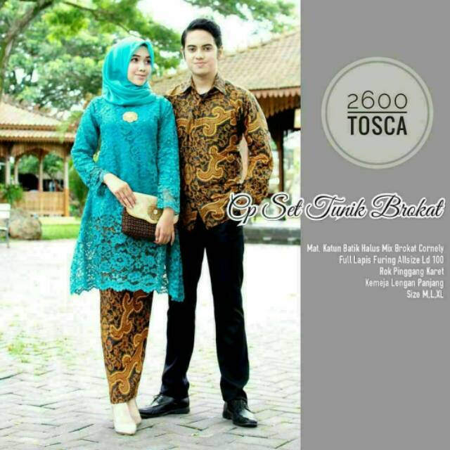 COUPLE BATIK SETELAN KEMEJA LENGAN PANJANG SOGAN JALU CP SET FASHION BATIK PRIA WANITA SOGAN CLASIK