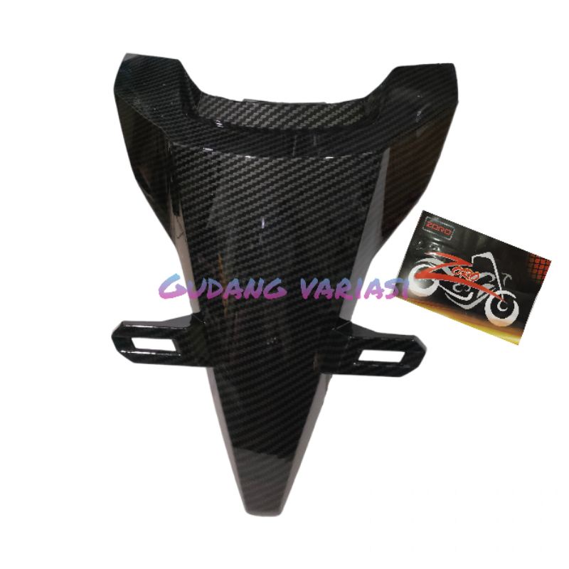 Cover Tutup Plat Nomor / Dasi Carbon Vario150 New / Vario125 New 2019-2021