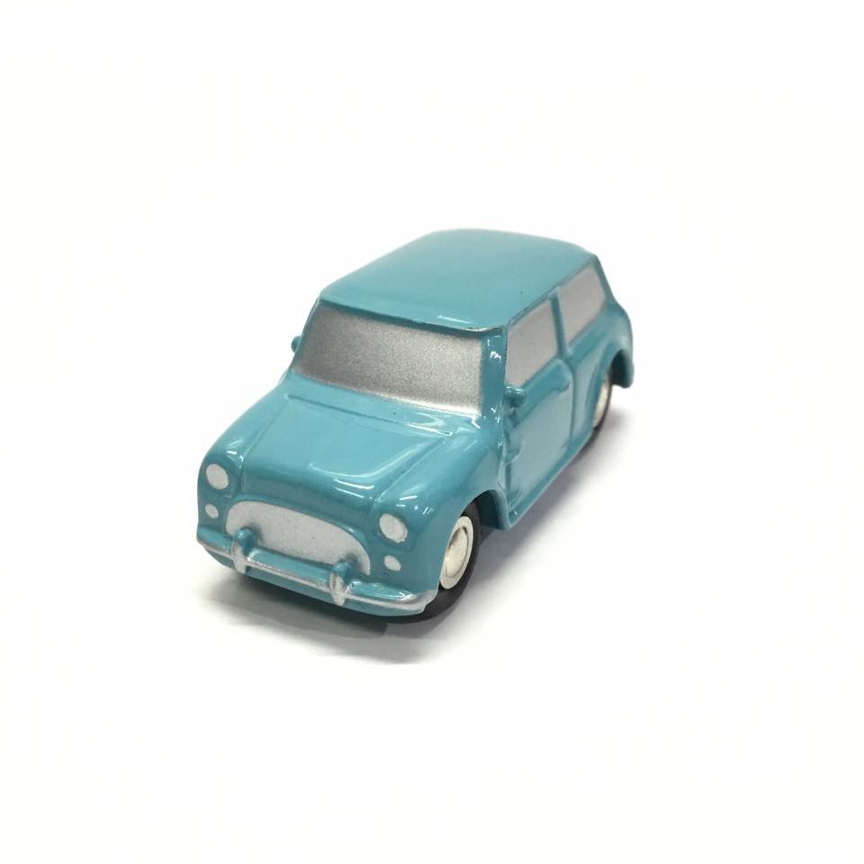 Schuco Piccolo Shell Austin Mini Biru Muda Dealer Box Skala 90