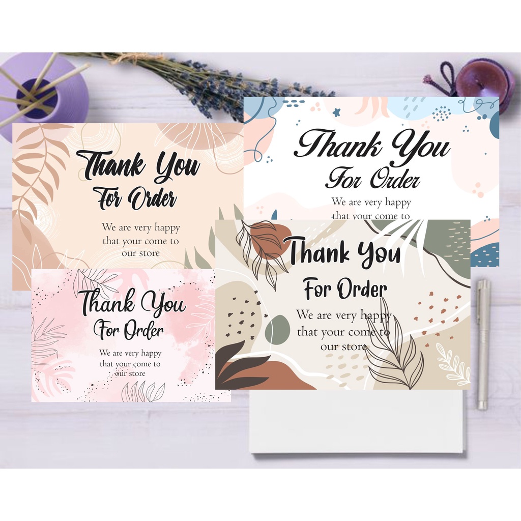 

Kartu Ucapan Thank You Olshop ( 7 X 16 CM)
