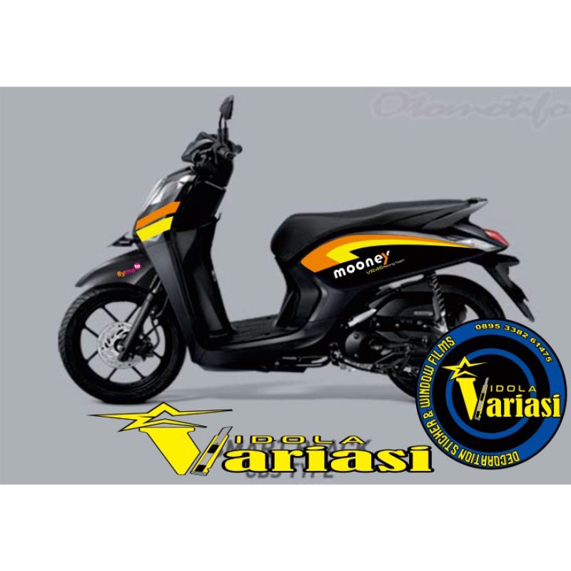 STRIPING,DECAL FULL BLOK,MOONEY VR 46,GENIO