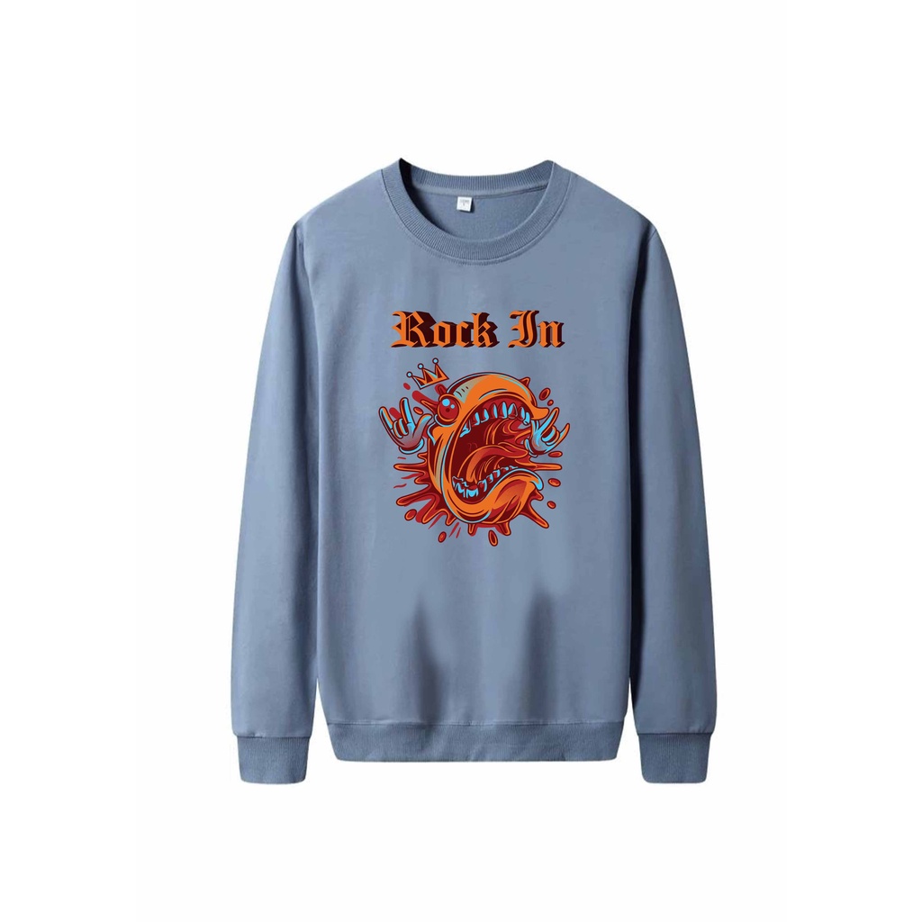 Sweater Pria Rock In Crewneck Pria M - XXL