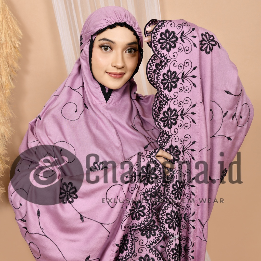 [BISACOD] Mukena Dewasa Gracella Series Renda Full Bordir Bunga Teratai Terbaru Murah Jumbo