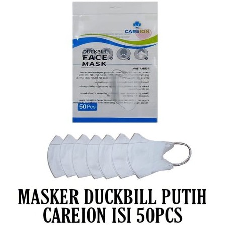 Masker CAREION 3ply Masker Duckbill Dewasa isi 50pcs