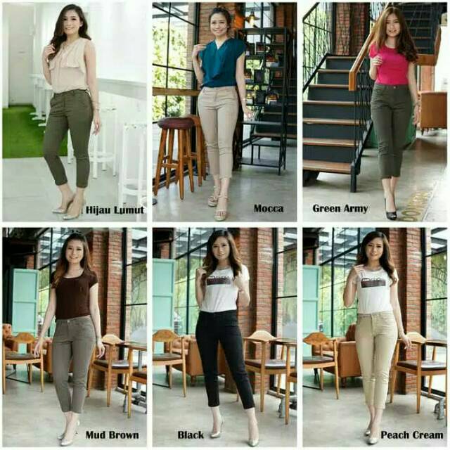 Baggy Pants Stretch / Bahan Melar / Celana Chinos Import B231 Model K4