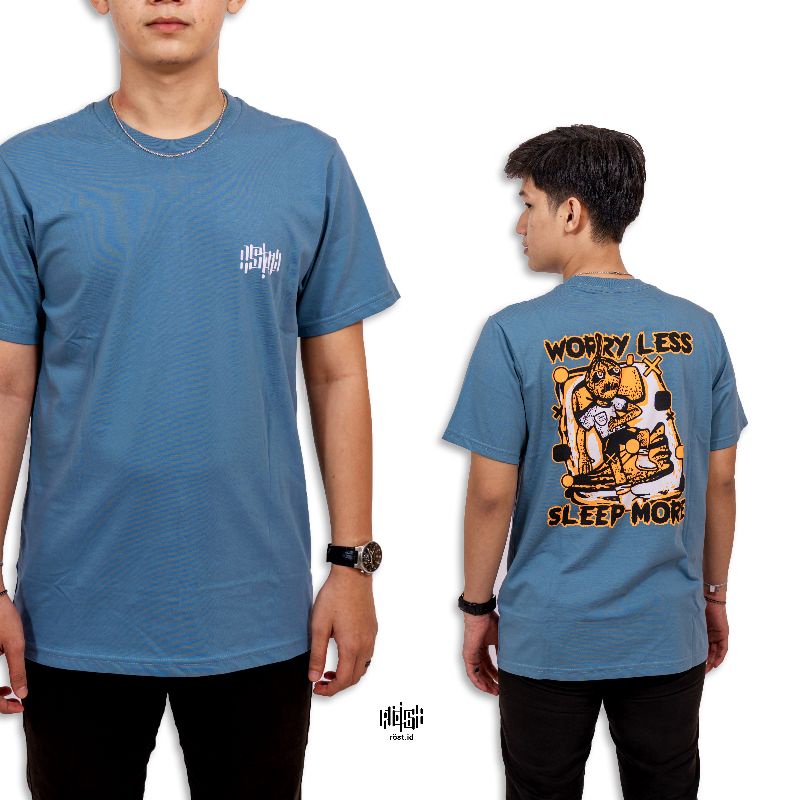 Rost.ID "Worry Less" Short Sleeve Blue Stone