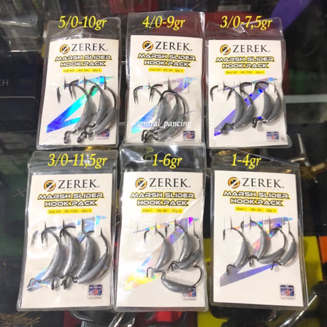 Zerek Mars Slider Hook Pack / Worm Hook Zerek