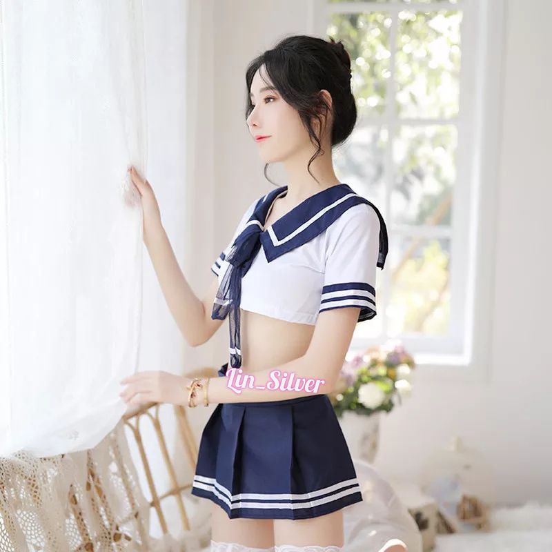 Lingerie Cosplay Set Kostum Seragam Baju Sekolah Siswi Murid Pelajar Jepang Korea