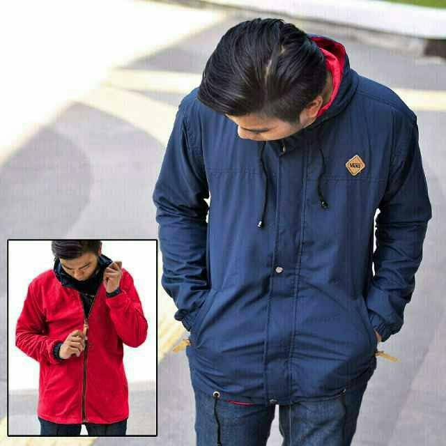 JAKET PARKA BOLAK BALIK L XL / PARASUT / JAKET 2 IN 1
