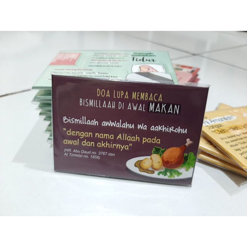 Jual Tempelan Kulkas Maghnet Quote Doa Ketika Lupa Membaca Bismillah Di Awal Makan Shopee 8623