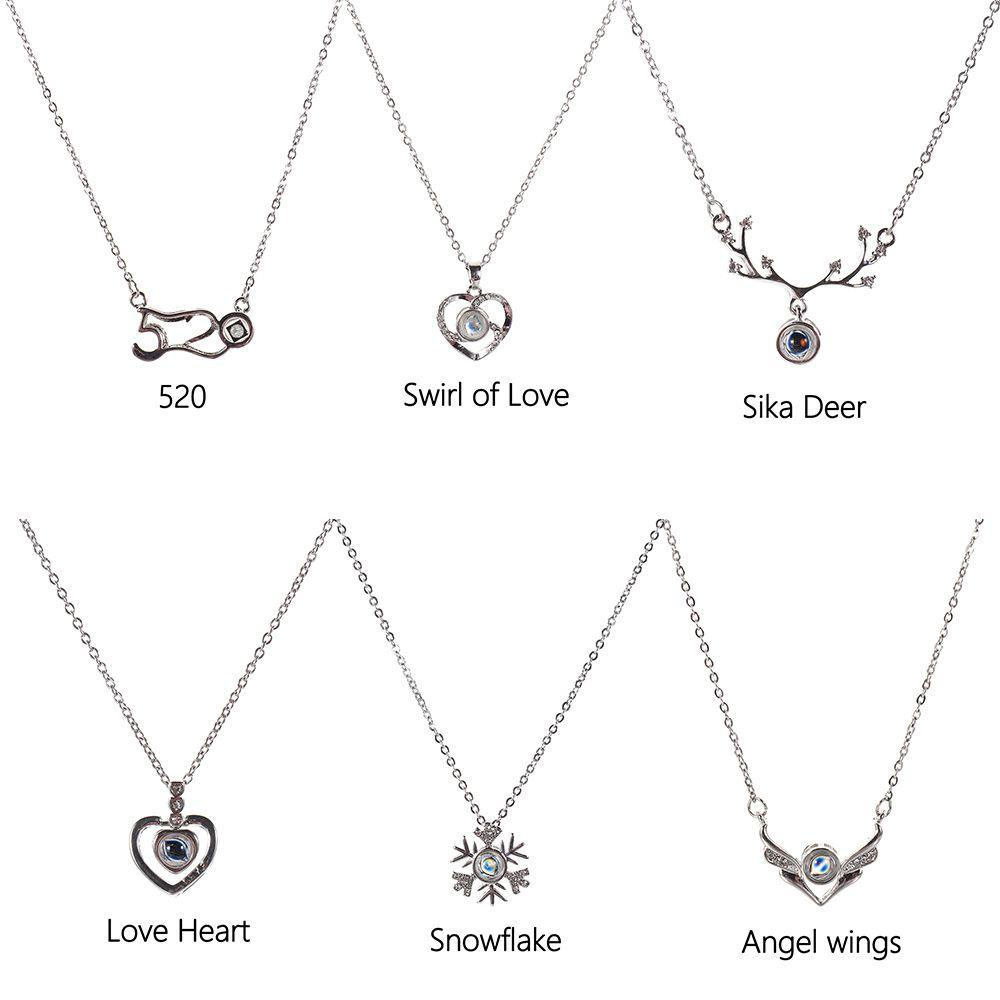 Kalung LILY Untuk Pacar Pernikahan Lamaran Hadiah Valentines Day 100bahasa Kata I Love You