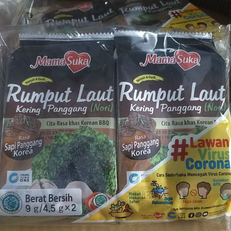 

Mamasuka Rumput Laut Sapi Panggang Korea 9 gr