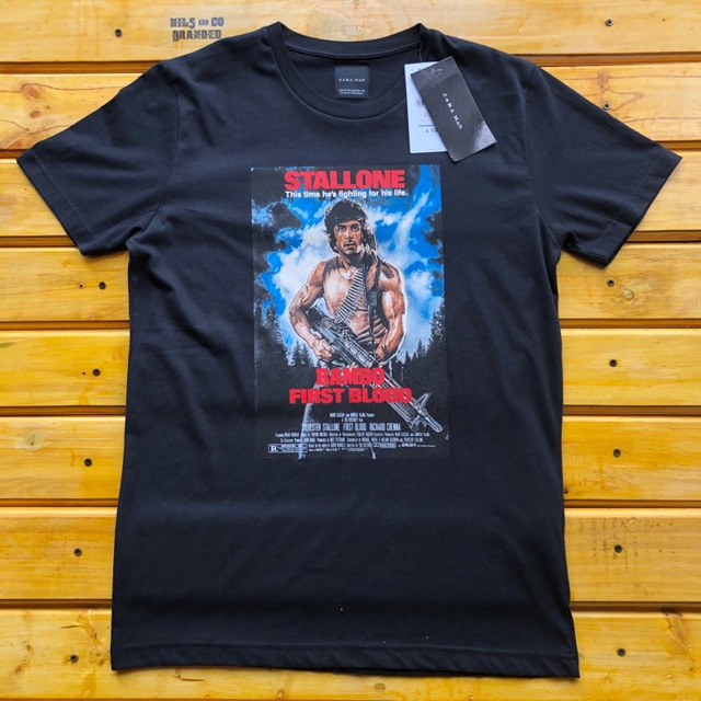 Tshirt Zara Man Rambo Black