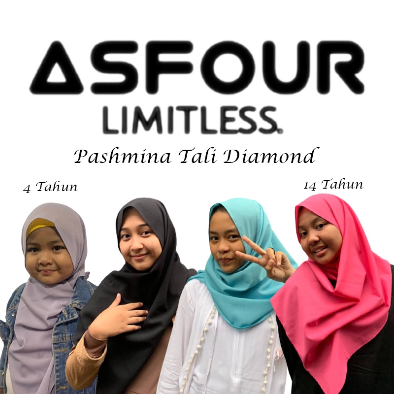 AsFour - PROMO PASHMINA ANAK 3-10 Tahun Diamond | PASHMINA KARET ANAK