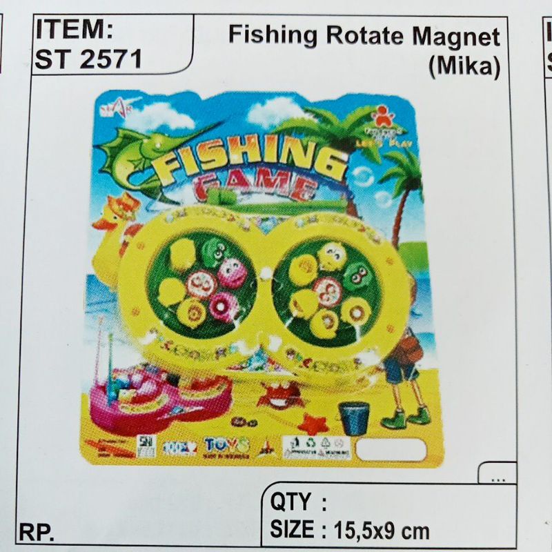 ST 2571 - Mainan Pancing Maghnet Ikan Putar 2 Kolam / Fishing Rotate Magnet ST2571