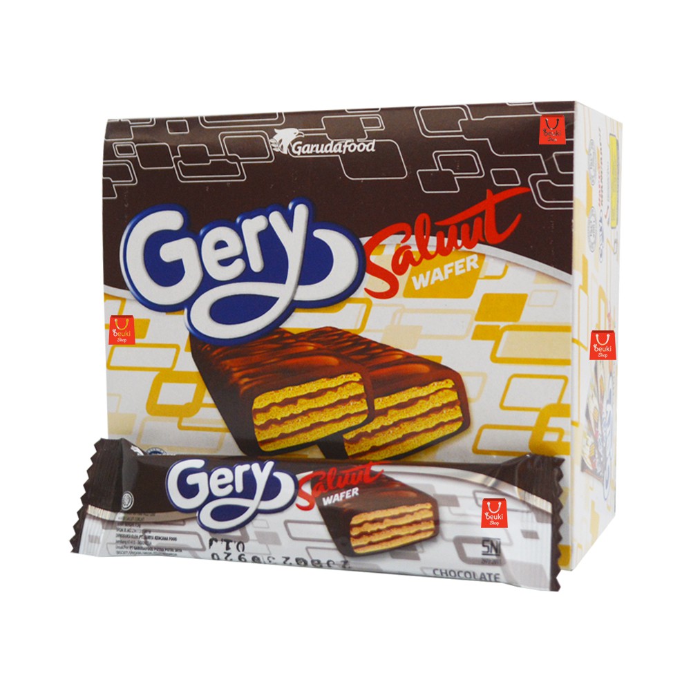 Jual Gery Saluut Wafer Chocolate Gery Saluut Wafer Rasa Coklat Nikmat 24pcs X 75gr Shopee 9367