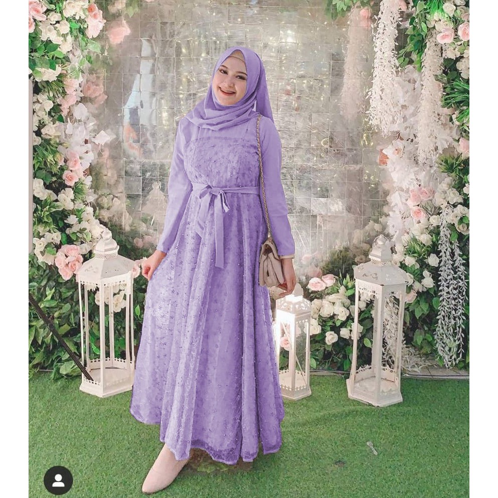 XC - Maxi Jelita Wanita / Maxi Dress Terbaru / Maxi Populer / Maxi Trendy Kekinian / Fashion Muslim-Lilac