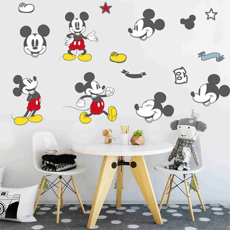 WALLSTICKER WALL STICKER STIKER DINDING WALLSTIKER MICKEY MINIE MOUSE DISNEY THE POOH KARAKTER ANAK